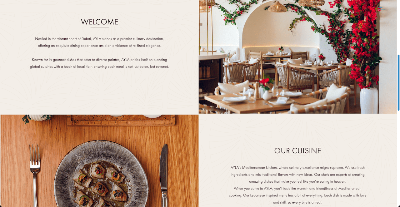 The Ayla restaurant site